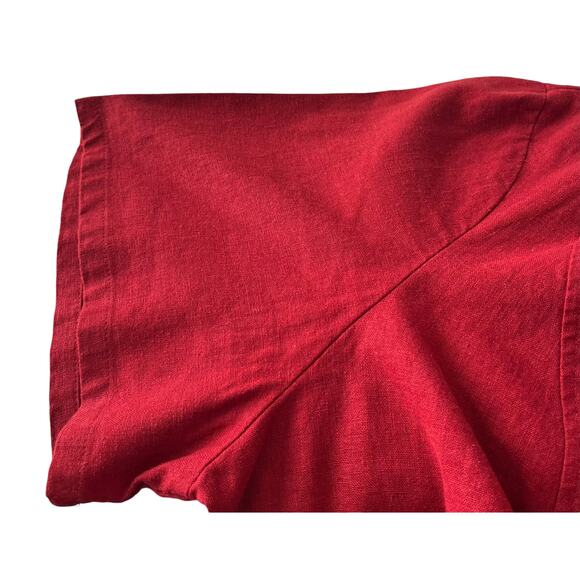 STUDIO EASE WOMAN SHORT SLV, BUTTON, TAILORED BLAZER - TOP, WOMENS, 20W-DARK RED - Picture 10 of 12